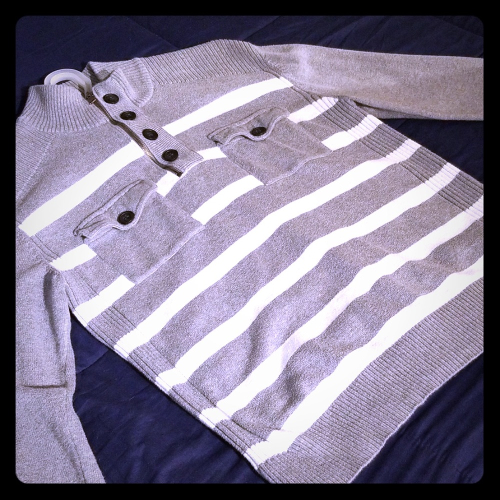 INC sweater (button & zipper)